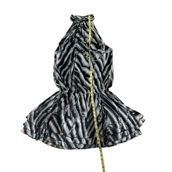 Venus 8 high neck dress Gatsby Zebra print Drop waist Cocktail Party maximalism - Picture 4 of 5